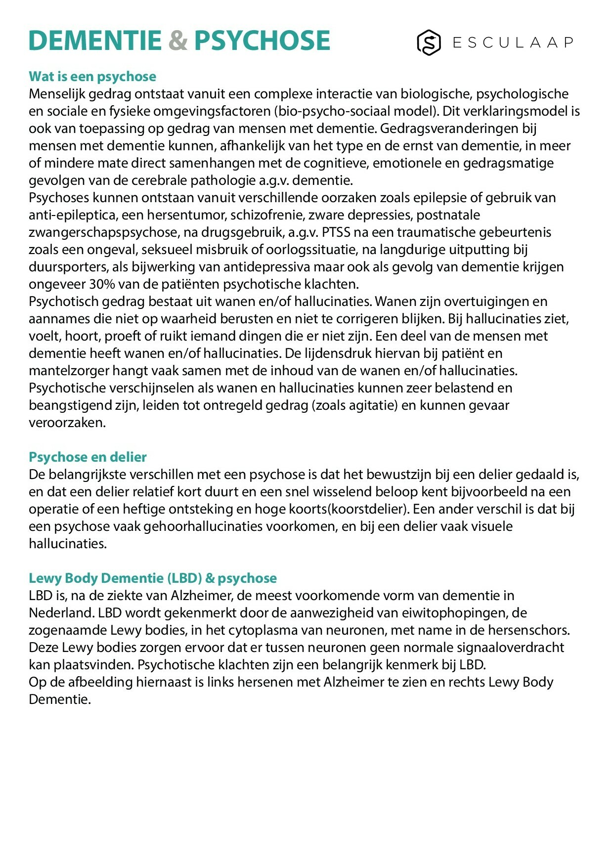 Voorbeeld van pagina 1 van Dementie en psychose