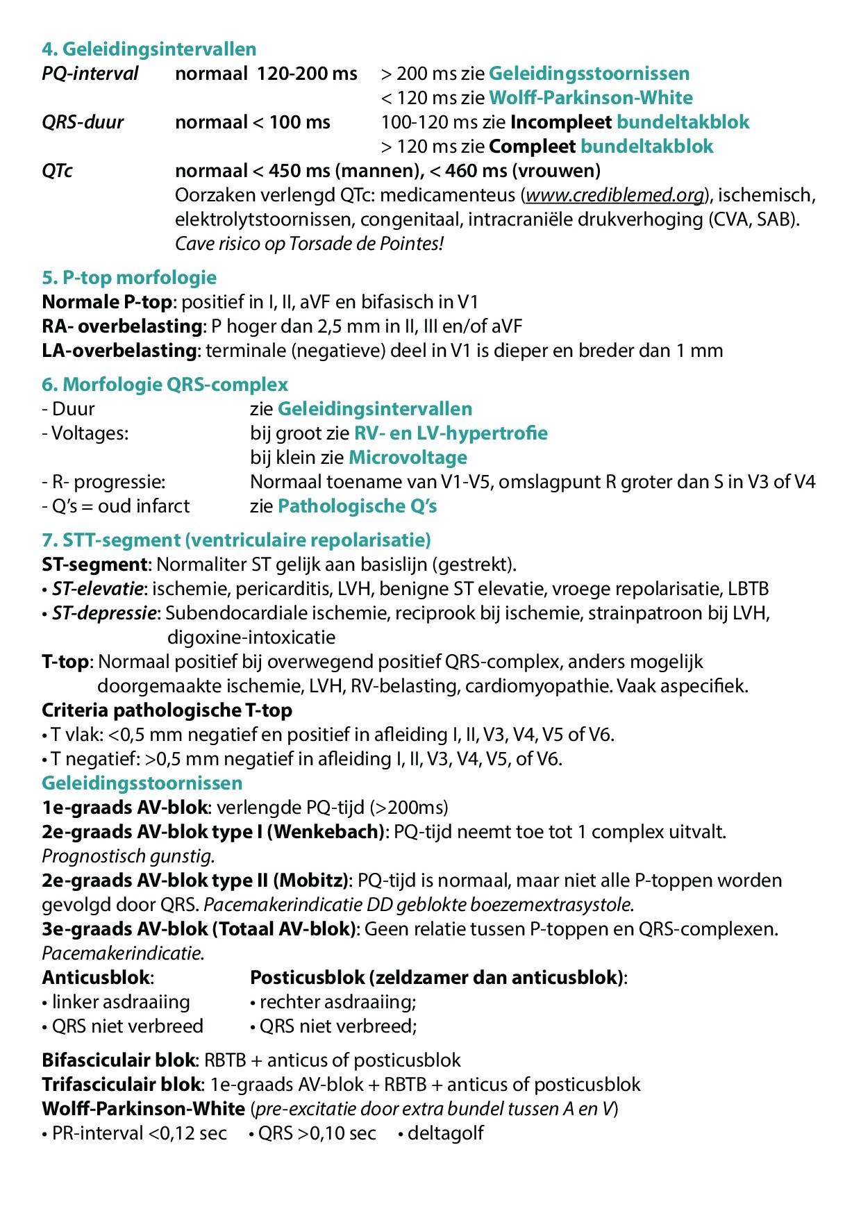 Voorbeeld van pagina 2 van ECG-diagnostiek